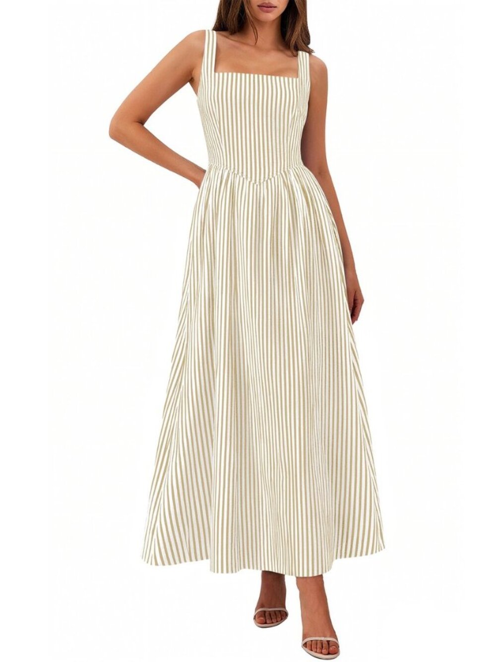 Women's Maxi Dress Summer Striped Sundress